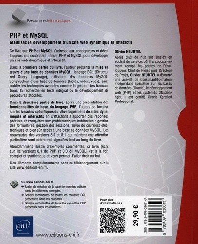 PHP et MySQL. Maîtrisez le développement d'un site web dynamique et interactif 5e édition