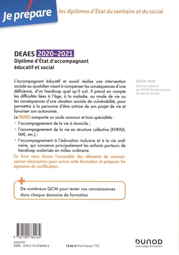 DEAES. Diplôme d'Etat d'accompagnant éducatif et social  Edition 2020-2021