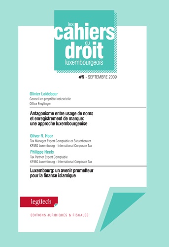 Cahier du droit luxembourgeois n°5. Cahier