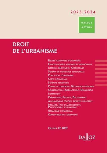 Droit de l'urbanisme  Edition 2023-2024