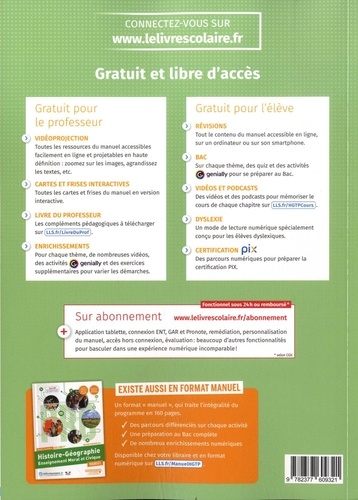 Histoire Géographie + Enseignement moral et civiqueTle Bac pro. Cahier d'activités  Edition 2021