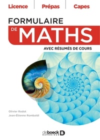 Téléchargez des ebooks gratuits en ligne pdf Formulaire de maths  - Avec résumés de cours 9782807339880