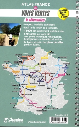 Atlas France des voies vertes & véloroutes  édition actualisée