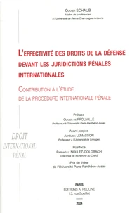 L'effectivité des droits de la défense devant les juridictions pénales internationales