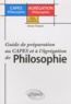 Olivier Tinland - Guide de préparation au CAPES et à l'Agrégation de Philosophie.