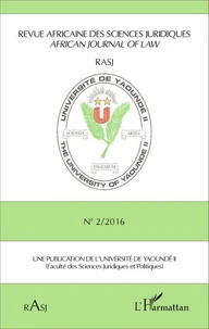 Revue africaine des sciences juridiques N° 2/2016