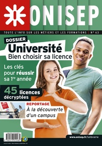  ONISEP - Université : bien choisir sa licence.
