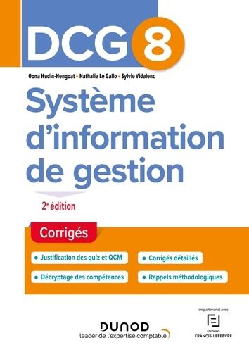 Système d'information de gestion DCG 8. Corrigés 2e édition