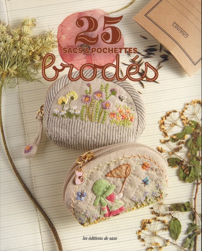 couverture de : 25 sacs & pochettes brod&eacute;s