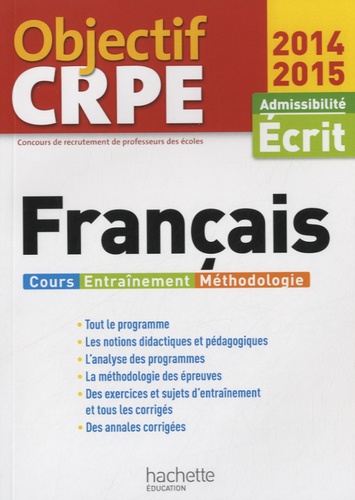 Français - Admissibilité Ecrit - Edition 2014-2015