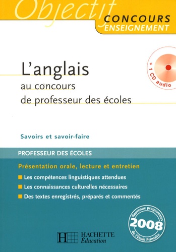 L'anglais Au Concours De Professeur Des Écoles - (1 Cd Audio)