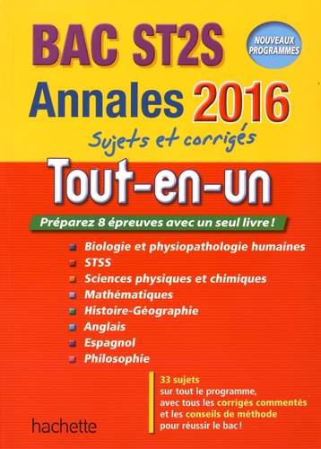 Tout-En-Un Bac St2s - Sujets Et Corrigés - Edition 2016