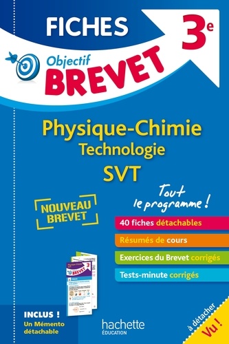 Fiches Physique-Chimie, Technologie, Svt 3e - Edition 2017