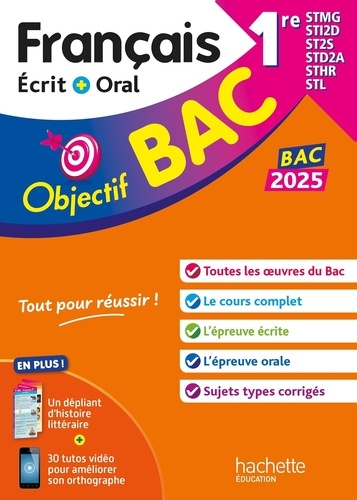 Français Écrit + Oral 1re Stmg-Sti2d-St2s-Stl-Std2a-Sthr