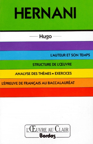 Hernani - L'auteur Et Son Temps, Structures De L'oeuvre, Analyse Des Thèmes, Exercices, L'épreuve De Français Au Baccalauréat
