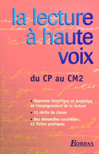 La Lecture À Haute Voix - Du Cp Au Cm2