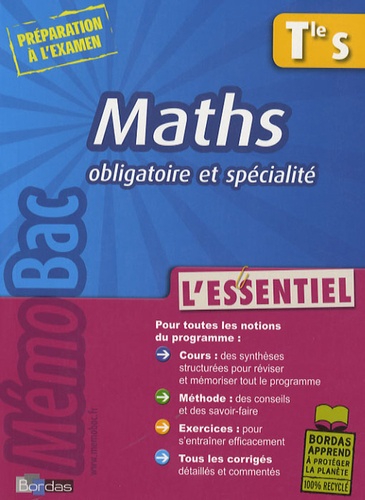 Maths Tle S Obligatoire Et Spécialité - L'essentiel