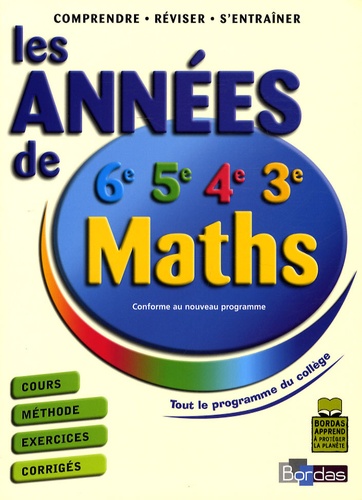 Maths (6e, 5e, 4e, 3e) - Les Années De Collège