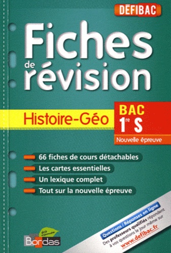 Histoire-Géo Bac 1e S - Fiches De Révision