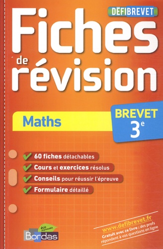 Maths Brevet 3e - Fiches De Révision