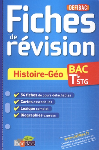 Histoire-Géo Bac Tle Stg - Fiches De Révision