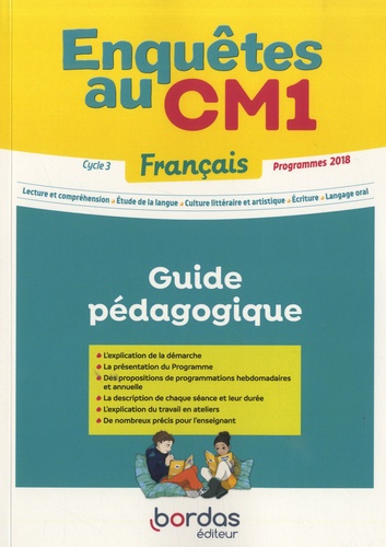 Français Enquêtes Au Cm1 - Guide Pédagogique