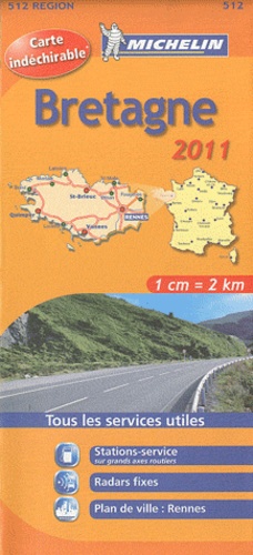 BRETAGNE 17512 CARTE MICHELIN KAART 2011 (KAARTEN/CARTES MICHELIN)
