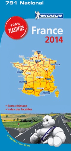 Michelin Frankreich 2014 (plastifiziert)