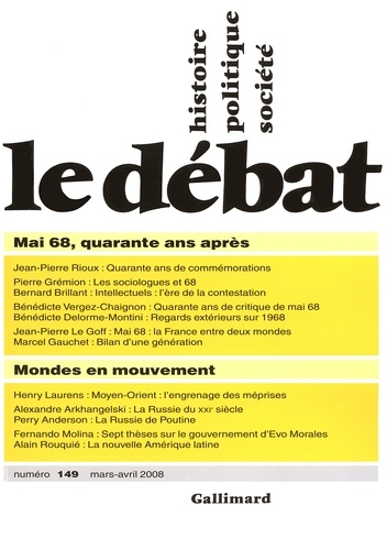 Le Débat N° 149, Mars-Avril 2