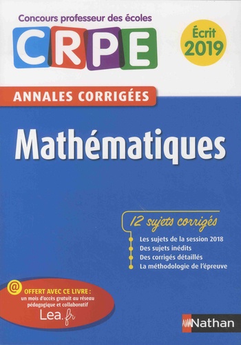 Mathématiques - Annales Corrigées Écrit Crpe