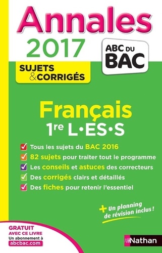 Français 1re L-Es-S - Sujets & Corrigés