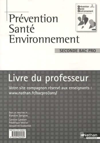 Prévention, Santé, Environnement, Seconde Bac Pro - Livre Du Professeur