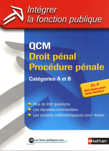Qcm Droit Pénal, Procédure Pénale - Catégories A Et B