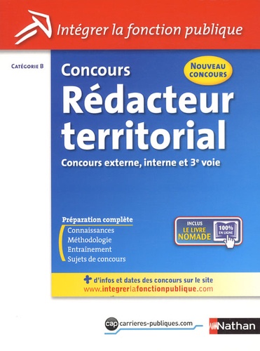 Rédacteur Territorial - Concours Catégorie B (Concours Externe, Interne Et 3e Concours)