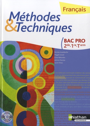 Francais Bac Pro 2de/1e/Tle - Méthodes Et Techniques (1 Cd-Rom)