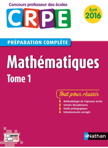 Mathématiques - Tome 1 - Edition 2016