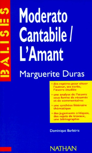 Moderato Cantabile", "L'amant", Marguerite Duras - Résumé Analytique