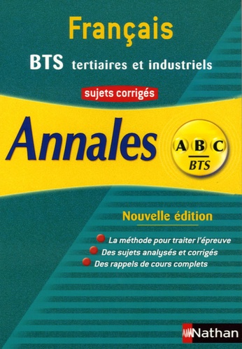 Français Bts Tertiaires Et Industriels - Annales Sujets Corrigés