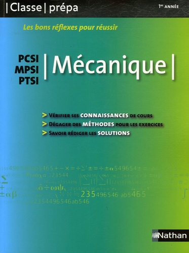 Mécanique Pcsi Mpsi Ptsi Classe Prépa 1e Année