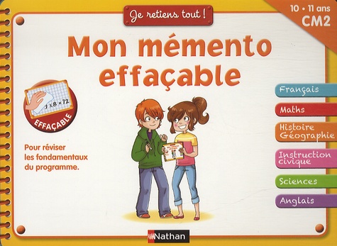 Mon Mémento Effaçable - Cm2 10-11 Ans