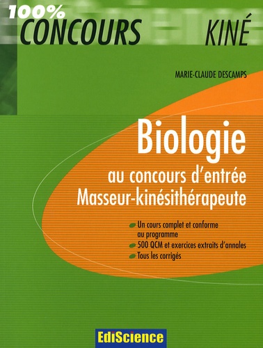 Biologie Au Concours D'entrée Masseur-Kinésithérapeute