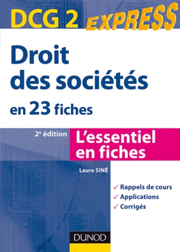 Droit Des Sociétés Dcg 2, En 23 Fiches