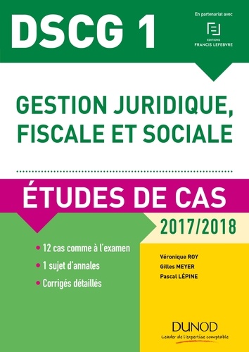 Gestion Juridique, Fiscale Et Sociale Dscg 1 - Etude De Cas