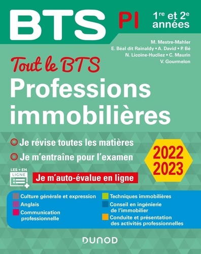 Tout Le Bts Professions Immobilières - 1re Et 2e Années
