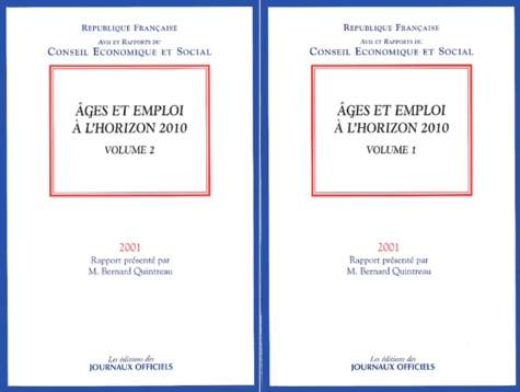 Ages Et Emploi À L'horizon 2010 / 2 Volumes