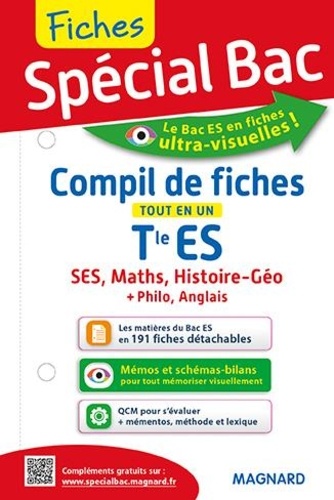 Compil De Fiches Tout En Un Tle Es - Ses, Histoire-Géo, Maths, Anglais, Philosophie
