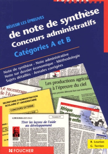 Réussir Les Épreuves De Note De Synthèse Concours Administratifs Catégories A Et B