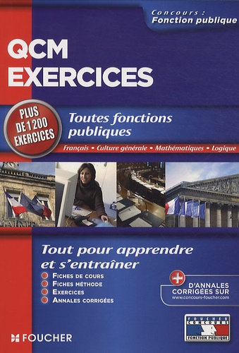 Qcm Exercices - Toutes Fonctions Publiques Français, Culture Générale, Mathématiques, Logique