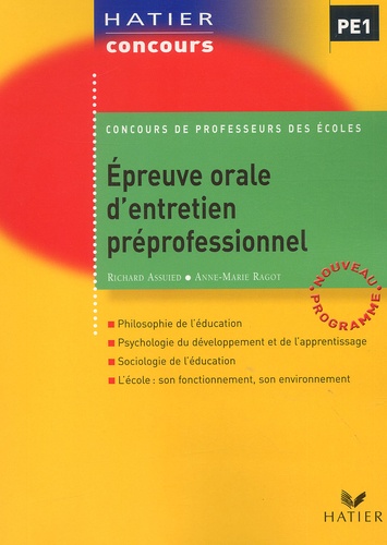 Epreuve Orale D'entretien Préprofessionnel - Concours De Professeurs Des Écoles