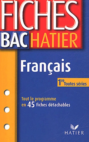 Français 1ère Séries Générales Et Technologiques